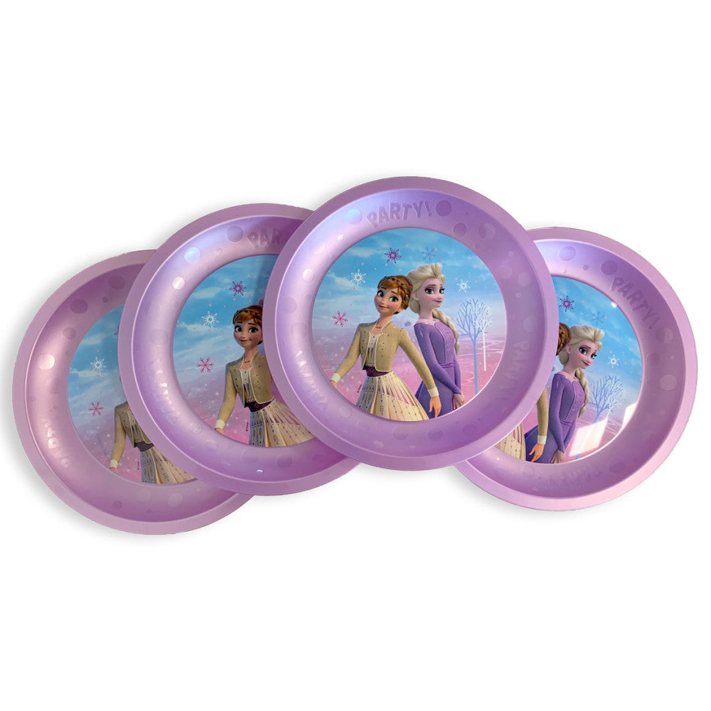 Disney Frozen Wind mikrošķiedras plastmasas šķīvju komplekts, 4 gab., 21 cm