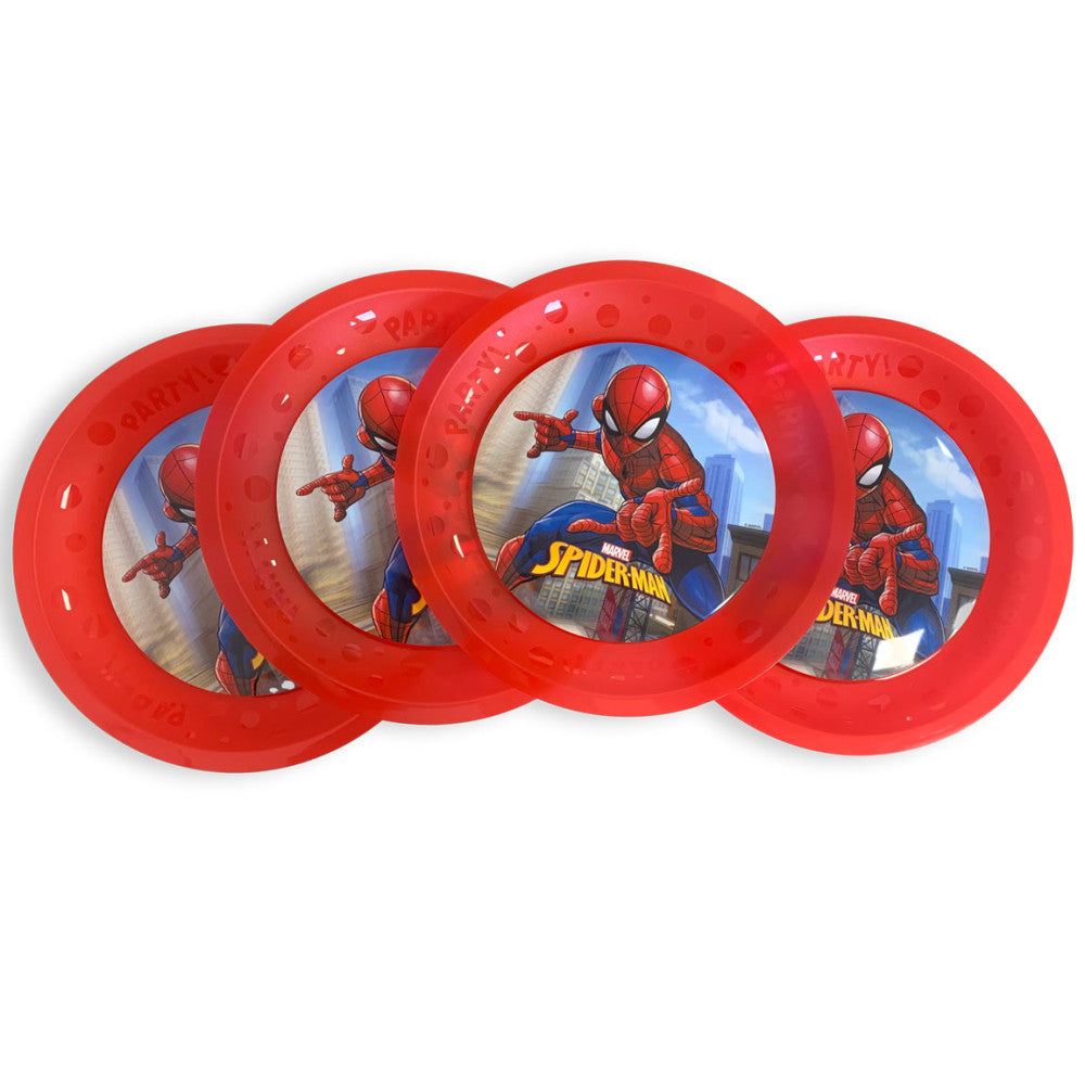 Zirnekļcilvēka noziegumu cīnītāja mikro premium plastmasas šķīvju komplekts 4 gab. 21 cm