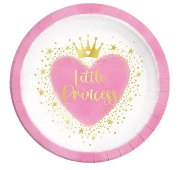 Princeses mazās princeses papīra šķīvji 8 gab. 23 cm FSC