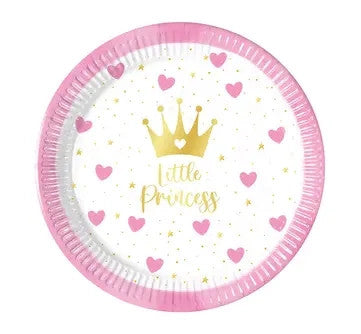 Princese Mazā princese papīra šķīvji 8 gab. 20 cm FSC