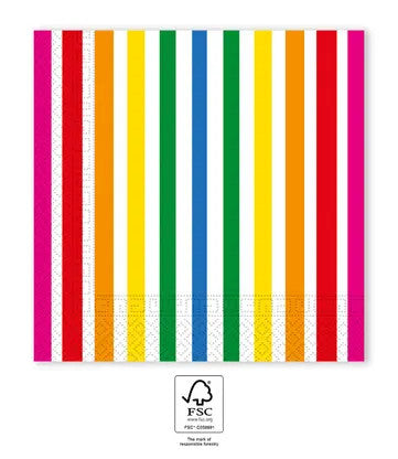 Krāsainas salvetes "Košās krāsās" 20 gab. 33x33 cm FSC