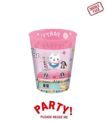 Gabby's Dollhouse Friends mikro premium plastmasas krūzīšu komplekts 4 gab. 250 ml