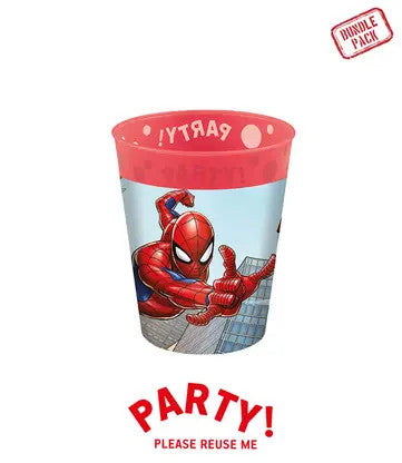 Zirnekļcilvēka noziegumu apkarotāja mikro premium plastmasas krūzīšu komplekts 4 gab. 250 ml