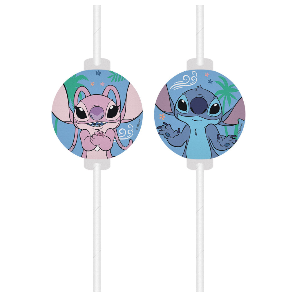 Disney Lilo un Stitch eņģeļu papīra salmiņu komplekts, 4 gab. FSC