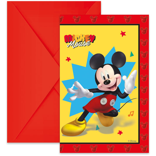 Disney Mickey Jump Into Fun ballītes ielūgumu komplekts (6 gab.) FSC