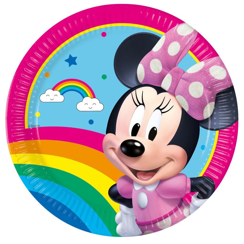 Disney Minnie Makes Me Smile papīra šķīvji 8 gab. 20 cm FSC