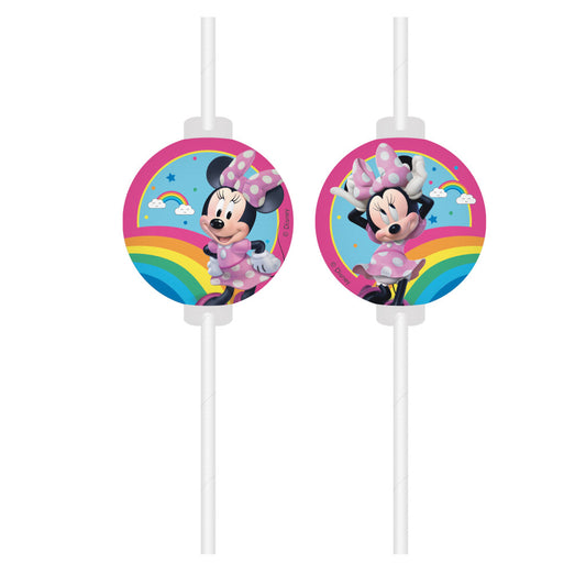 Disney Minnie Makes Me Smile papīra salmiņi, 4 gab. komplekts FSC