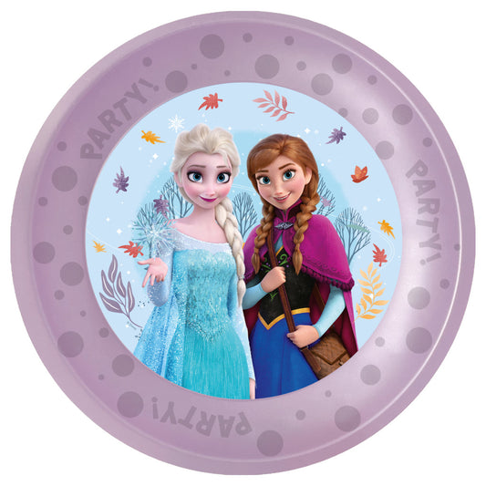 Disney Frozen Idyllic Wonder mikro augstākās kvalitātes plastmasas vakariņu šķīvju komplekts, 4 gab., 21 cm