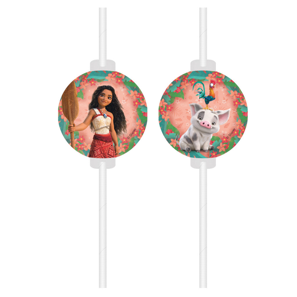 Disney Vaiana Sailing Spirit papīra salmiņu komplekts, 4 gab. FSC
