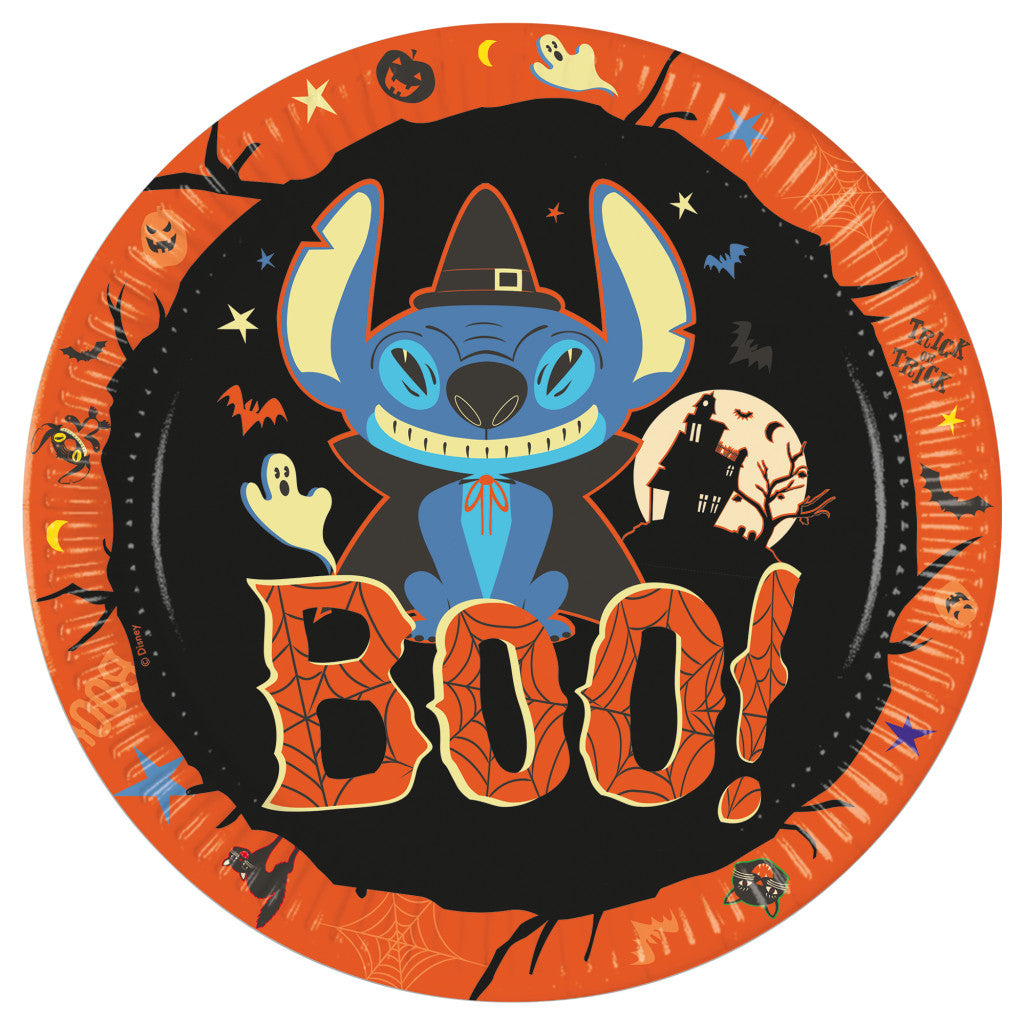 Disney Lilo un Stitch Helovīna papīra šķīvji 8 gab. 23 cm FSC