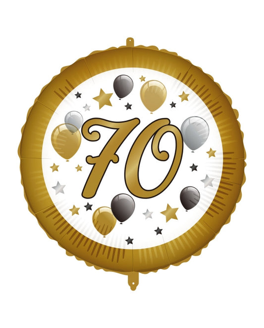 Daudz laimes dzimšanas dienā! Folijas balons "Dzimšanas dienas jubileja" 46 cm
