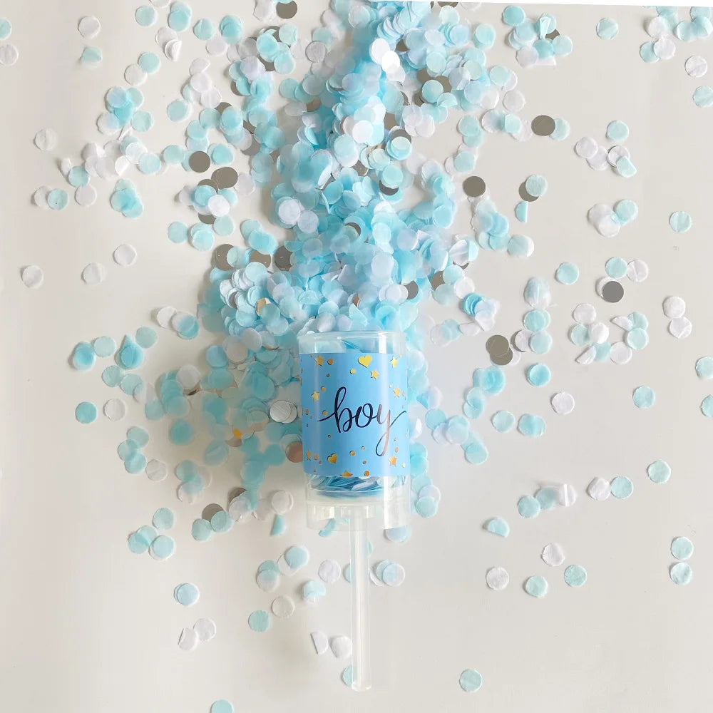 Dzimuma atklāšanas ballītes konfeti Push Pop