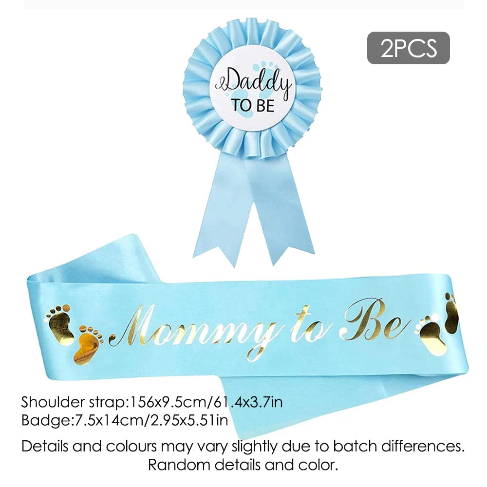 Plecu siksniņu komplekts mammai, topošajam tētim, mazuļa sagaidīšanas ballītei, dzimuma atklāšanas ballītei