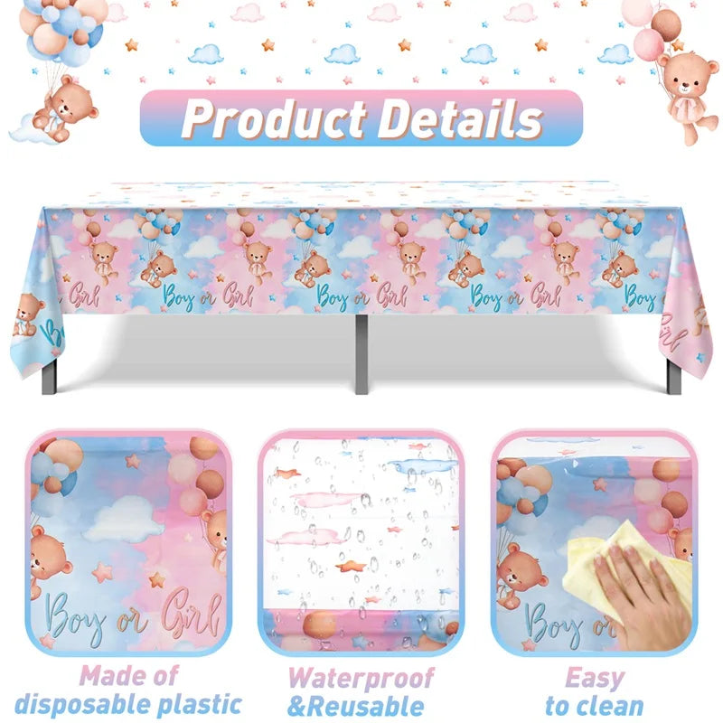 Dzimuma atklāšanas ballītes piederumi galdam