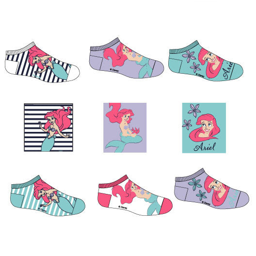 Disney Princess Ariel bērnu zeķītes līdz potītēm 23-34