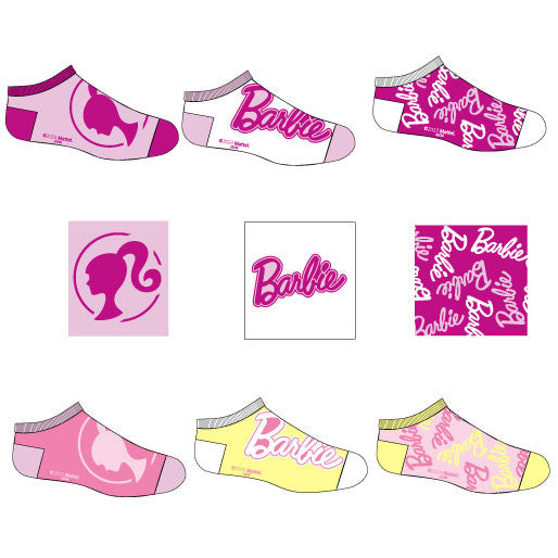 Barbie Pink bērnu zemās zeķes 23-34