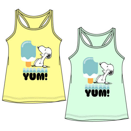 Snoopy Yum bērnu īsais T-krekls, topiņš 6-12 gadi