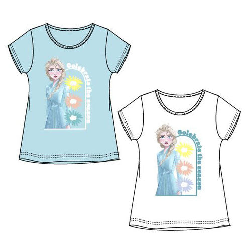 Disney Frozen Celebrate bērnu īsais T-krekls, topiņš 4-8 gadi