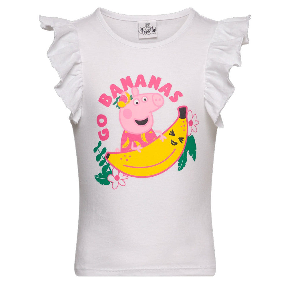 Peppa Pig Bananas bērnu īsais krekliņš, topiņš 3-6 gadi