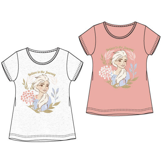 Disney Frozen Journey bērnu īsais T-krekls, topiņš 4-8 gadi