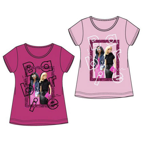 Barbie Style bērnu īsroku krekls, topiņš 4-10 gadi