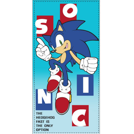 Sonic the Hedgehog Fast Sonic the Hedgehog vannas dvielis, pludmales dvielis 70x140cm (sauss)
