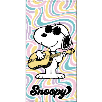 Snoopy ģitāras vannas dvielis, pludmales dvielis 70x140cm (ātri žūstošs)