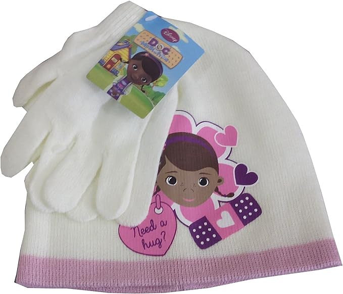 Doc McStuffins Hug Disney Dr. Plīša bērnu cepures + cimdu komplekts 52-54 cm