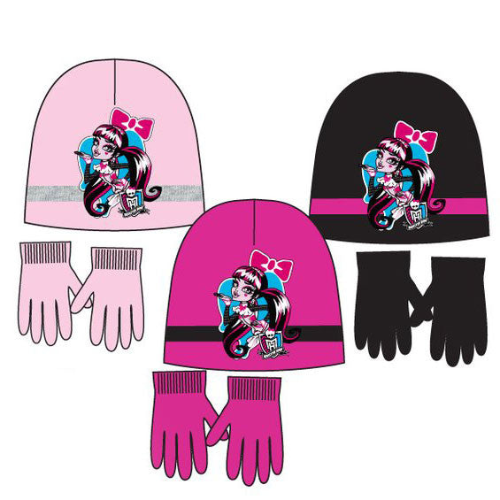 Monster High bērnu cepures + cimdu komplekts 52-54 cm