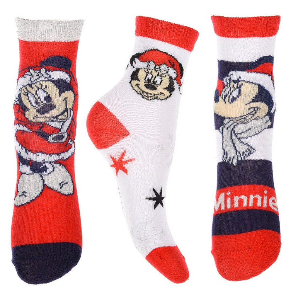 Disney Minnie zelta un sudraba Ziemassvētku bērnu zeķes 23-34