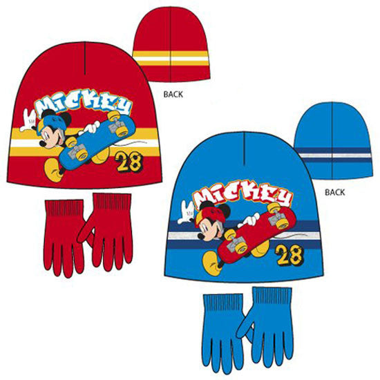 Disney Mickey Skate bērnu cepures + cimdu komplekts 52-54 cm
