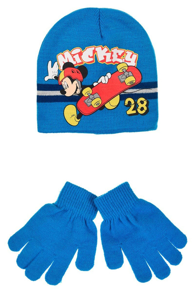 Disney Mickey Skate bērnu cepures + cimdu komplekts 52-54 cm