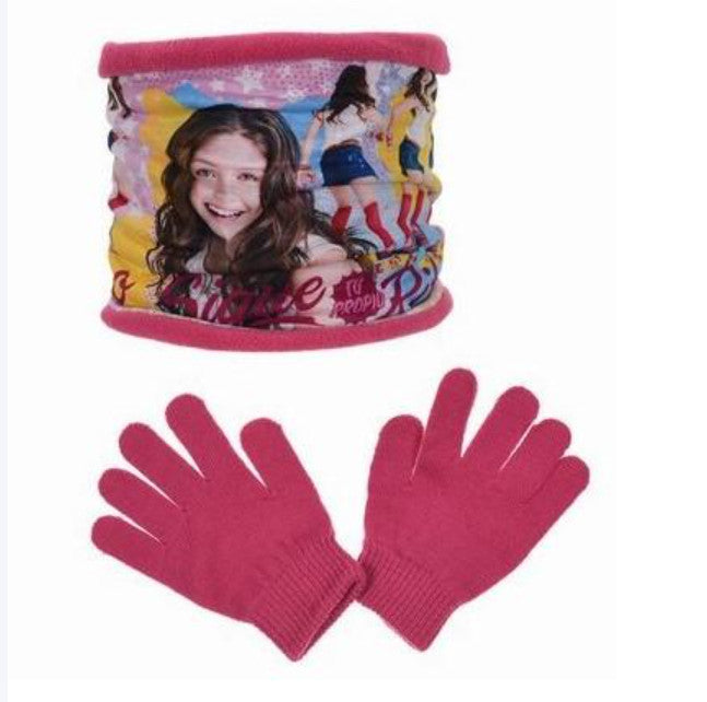 Disney Soy Luna bērnu šalle, snood + cimdu komplekts