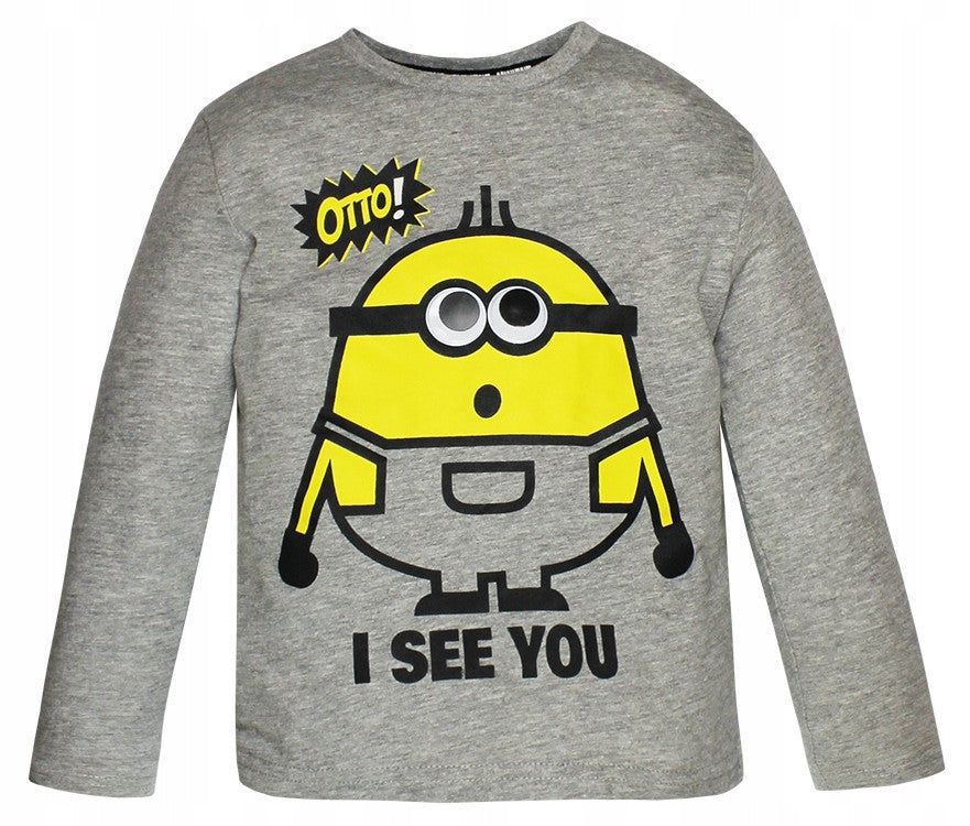 Minions See You bērnu krekls ar garām piedurknēm, 4-10 gadi