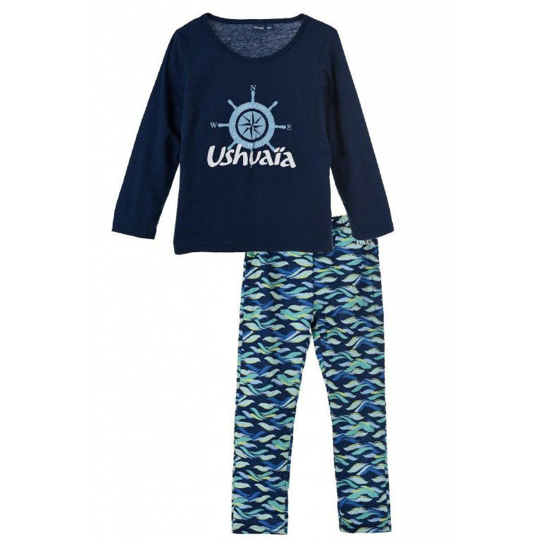 Ushuaia Compass Compass vīriešu garā pidžama S-XXL