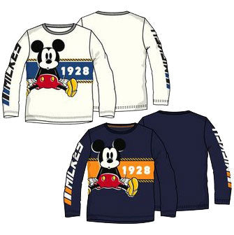 Disney Mickey 1928 bērnu garais krekls, topiņš 3-8 gadi