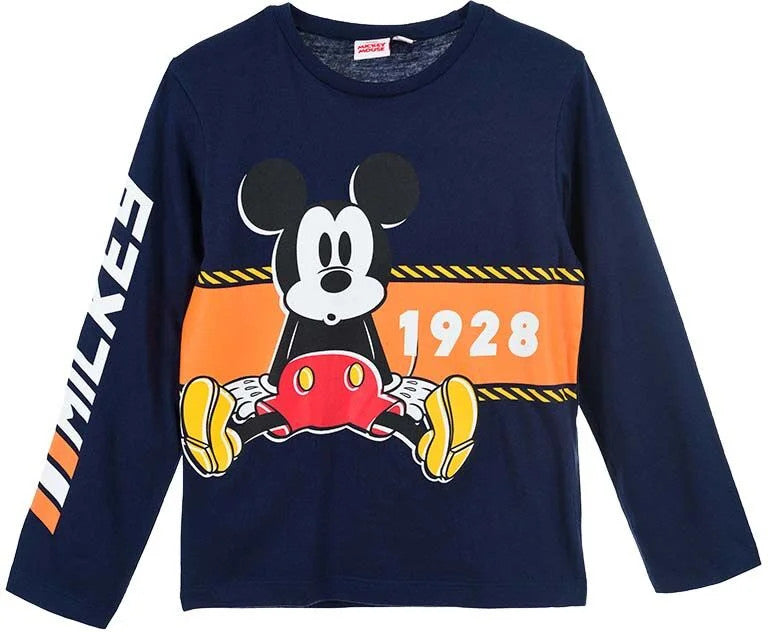 Disney Mickey 1928 bērnu garais krekls, topiņš 3-8 gadi