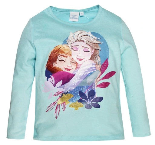 Disney Frozen Togetherness bērnu garroku T-krekls, topiņš 4-8 gadi