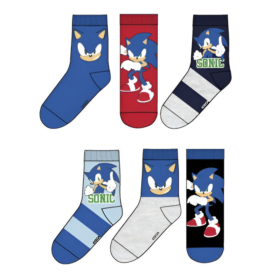 Sonic the Hedgehog zilās Sonic the Hedgehog bērnu zeķes 23-34