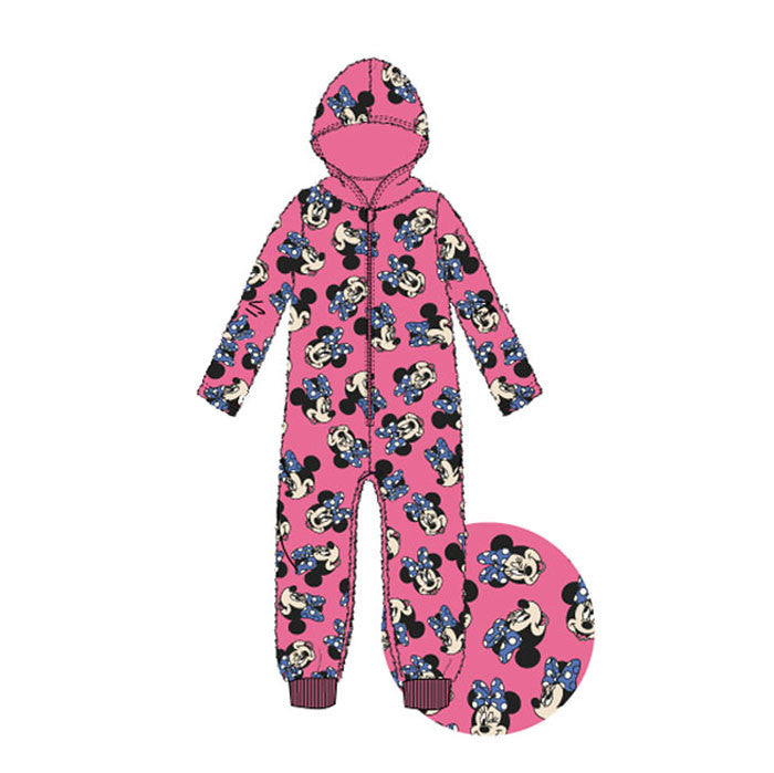 Disney Minnie Pink bērnu garā pidžama, kombinezons 3-8 gadi