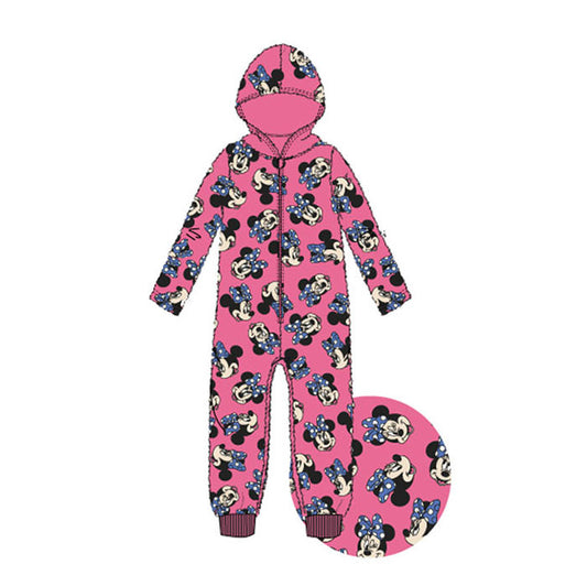 Disney Minnie Pink bērnu garā pidžama, kombinezons 3-8 gadi