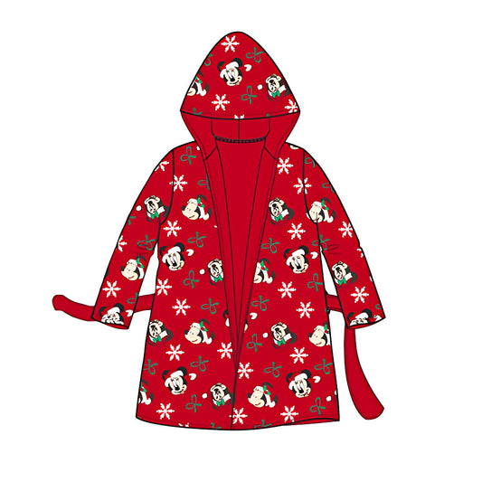 Disney Minnie sarkanais sniega Ziemassvētku bērnu halāts 3-8 gadi
