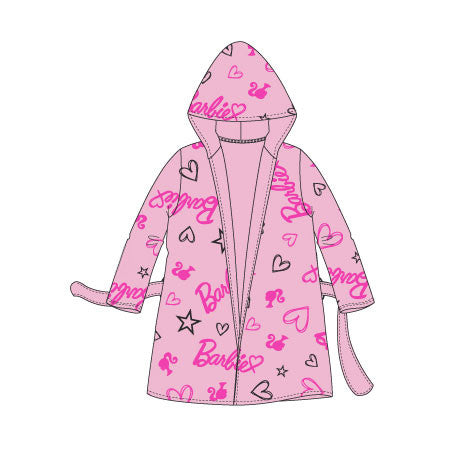 Barbie Love bērnu halāts 4-10 gadi / 104-140 cm