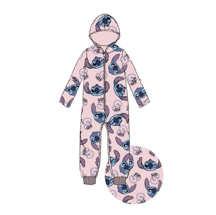 Disney Lilo un Stitch koraļļu bērnu garā pidžama, kombinezons 6-12 gadi