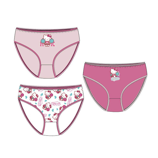 Hello Kitty Cheer bērns feh√©rnem≈±, bugyi 3 gab/csomag 3 - 8 √©v / 98 - 128 cm
