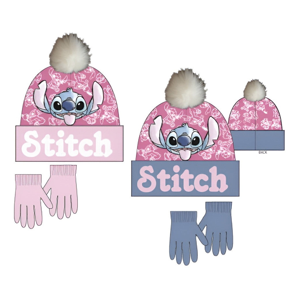 Disney Lilo un Stitch Hibiscus bērnu cepures + cimdu komplekts 52-54 cm
