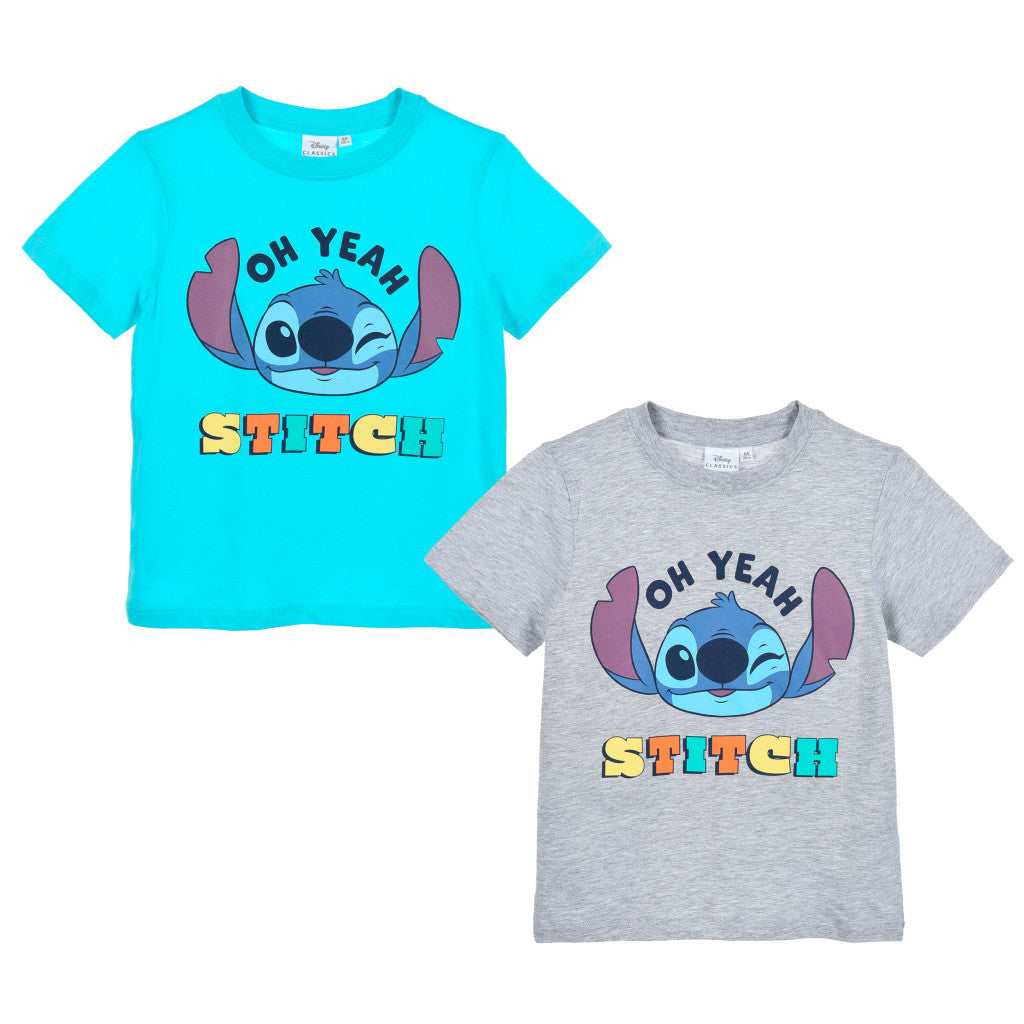 Disney Lilo un Stitch Oh Yeah bērnu īsroku T-krekls, topiņš 4-10 gadi