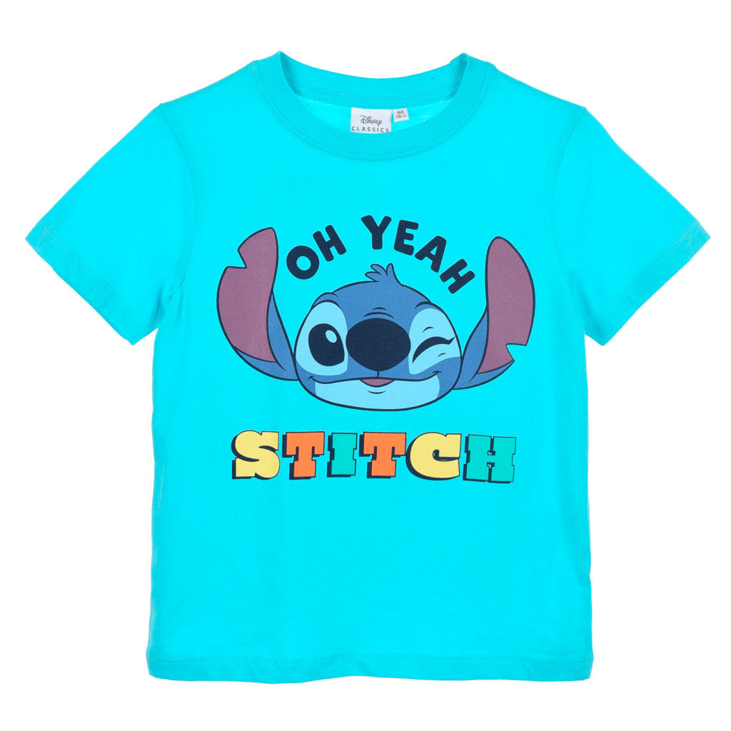 Disney Lilo un Stitch Oh Yeah bērnu īsroku T-krekls, topiņš 4-10 gadi