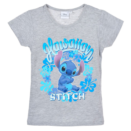 Disney Lilo un Stitch havajiešu stila īsais bērnu T-krekls, topiņš 3-8 gadi