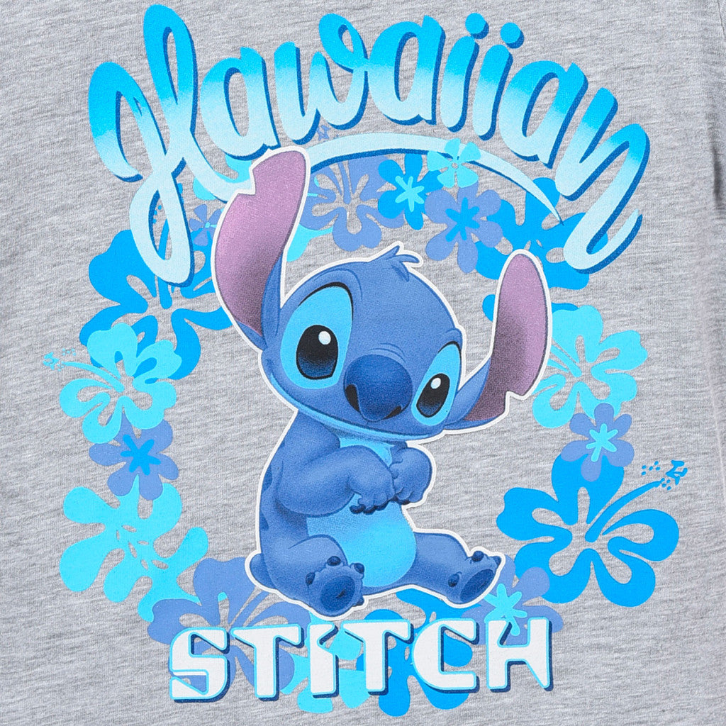 Disney Lilo un Stitch havajiešu stila īsais bērnu T-krekls, topiņš 3-8 gadi